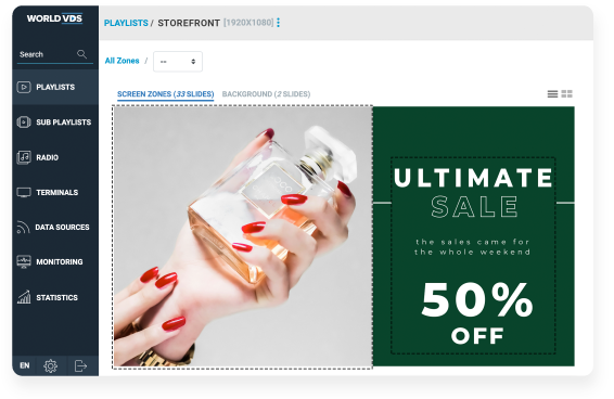 El nuestro Software de gestión de Digital Signage